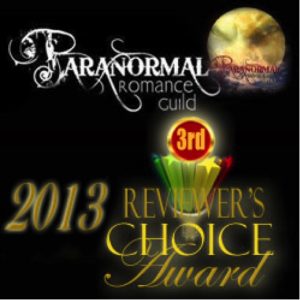 Paranormal Romance Guild 2013 Reviewer's Choice Award - 3rd place