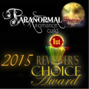 Paranormal Romance Guild 2015 Reviewer's Choice Award - 1st place